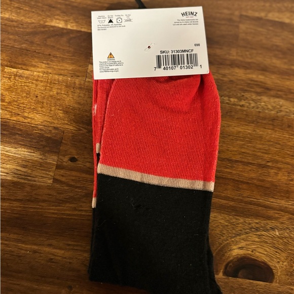 Heinz Tomato Ketchup Socks Men’s Shoe Sizes 6-12 - Picture 2 of 2
